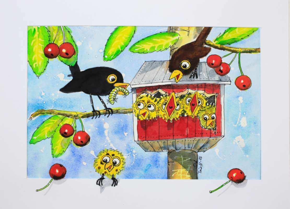 Vegetarianen, akvarell av Timo Horne