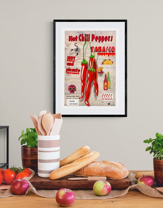 TABASCO popart poster för köket av Timo Horne